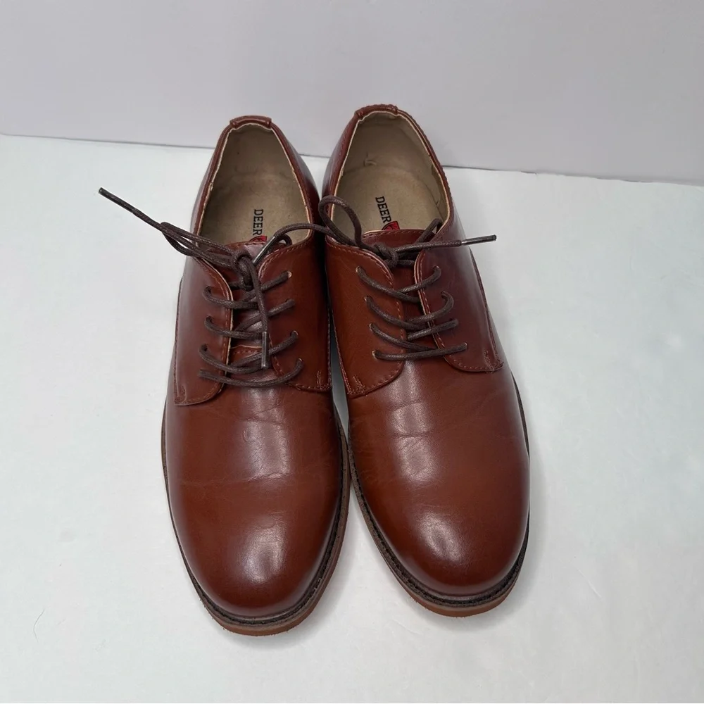 Deer Stags Men's Rich Brown Oxfords Denny Men’s Size 7M Laced-Up
